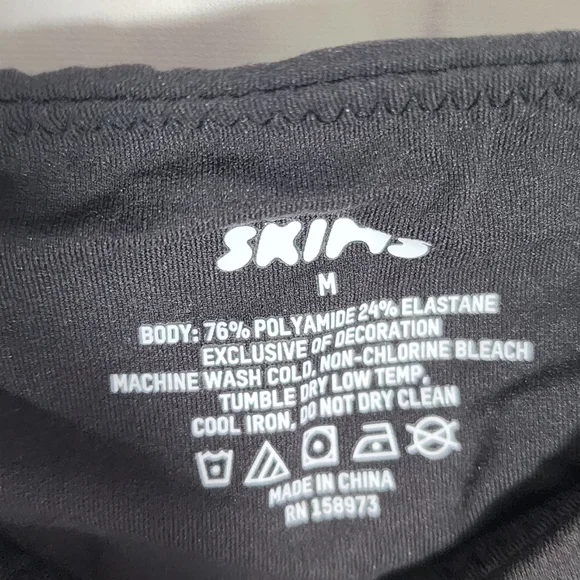 SKIMS FITS EVERYBODY HIGH NECK BODYSUIT/S, M/ ONYX - Picture 12 of 14